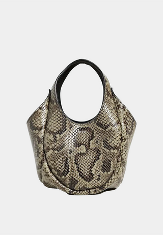 Coperni Python Printed Mini Bucket Swipe Bag Green
