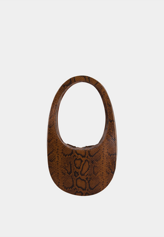 Coperni Snake Print Swipe Bag Brown