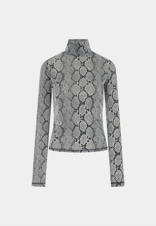 Coperni Tight High Neck Top Print Snake