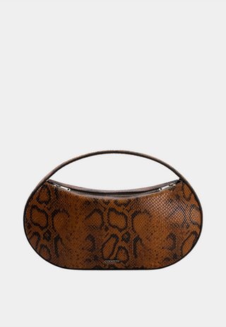 Coperni Snake Print Sound Swipe Bag Brown