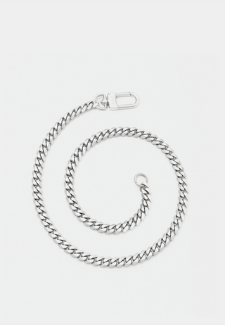 Darkai Cuban Wallet Chain Necklace Silver