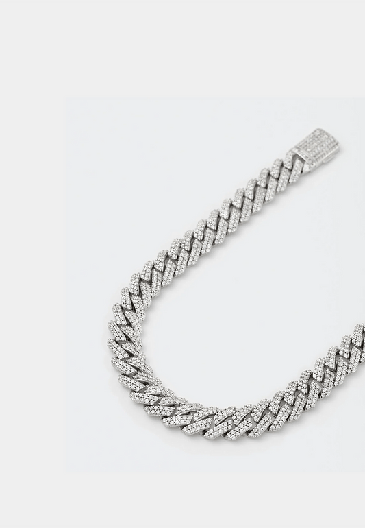 Darkai Mini Prong Pavé Bracelet Silver Crystals