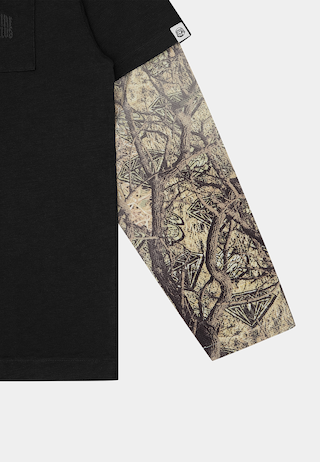 Bbc Diamonds & Dollars Tree Camo Mock Ls T-Shirt Camo
