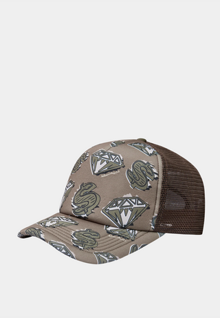 Bbc Diamonds & Dollars Trucker Cap Khaki
