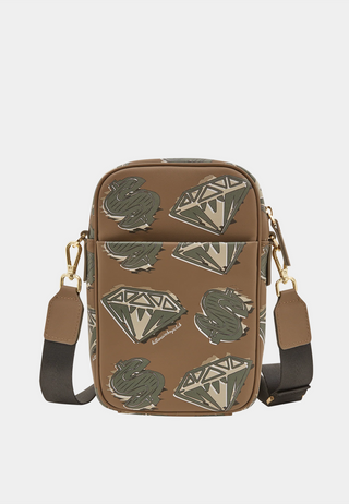 Bbc Diamond & Dollars Side Bag Khaki