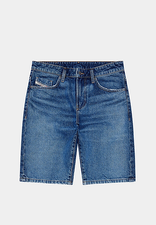 DIESEL Slim-Denim Short Calzoncini Blue