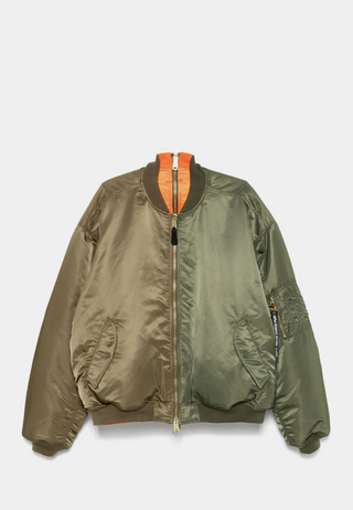 Vetements Double Zip Bomber Jacket Green