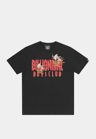 Bbc Duck Embroidered Straight Logo Slub T-Shirt Black