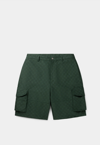 Daily Paper Benji Monogram Cargo Shorts Pine Green