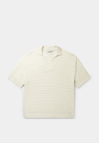 Daily Paper Jabir Knit Ss Polo Frost White