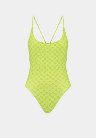 Daily Paper Reya Monogram Swimsuit Daiquiri Green