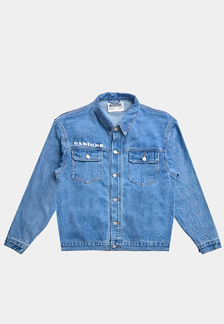 Ashluxe Men's Denim Trucker Jacket Blue