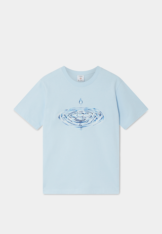 Casablanca Drip Logo Classic T-Shirt Blue