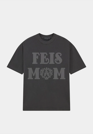 Robyn Lynch FEIS MOM screen printed T-shirt Stone grey