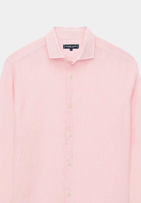 Frescobol Antonio Linen Shirt Light Pink