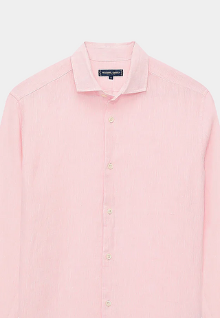 Frescobol Antonio Linen Shirt Light Pink