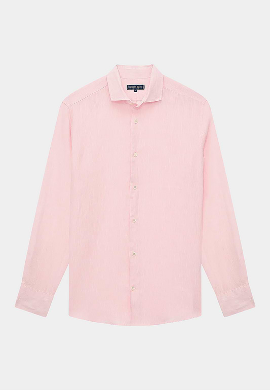 Frescobol Antonio Linen Shirt Light Pink