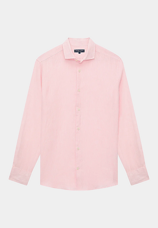 Frescobol Antonio Linen Shirt Light Pink