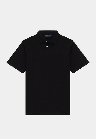 Frescobol Constantino Cotton/Linen Polo Black