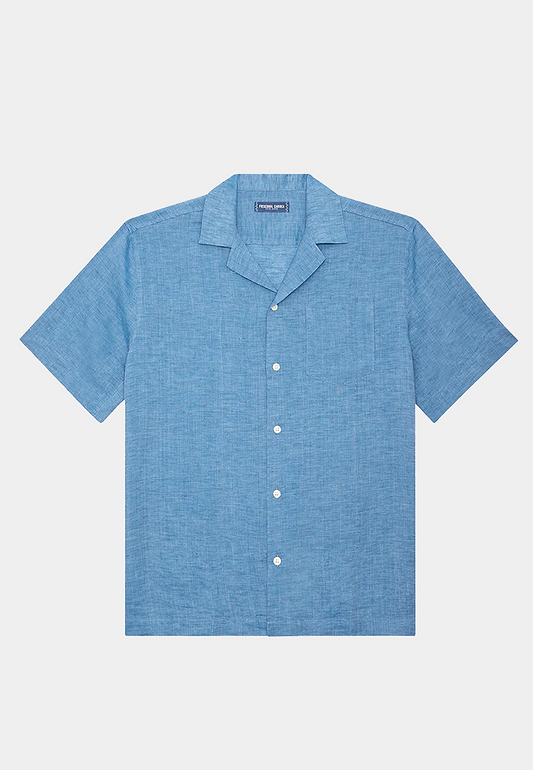 Frescobol Angelo Linen Shirt S/S Cloud Blue