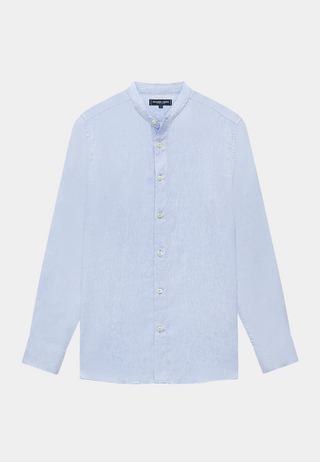 Frescobol Jorge Linen Shirt L/S Baby-Blue