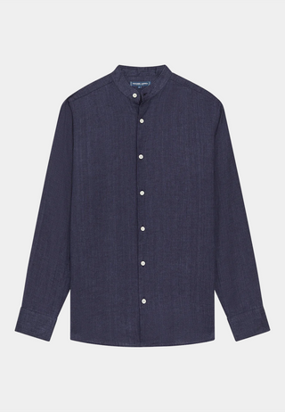 Frescobol Jorge Linen Shirt L/S Midnight Blue