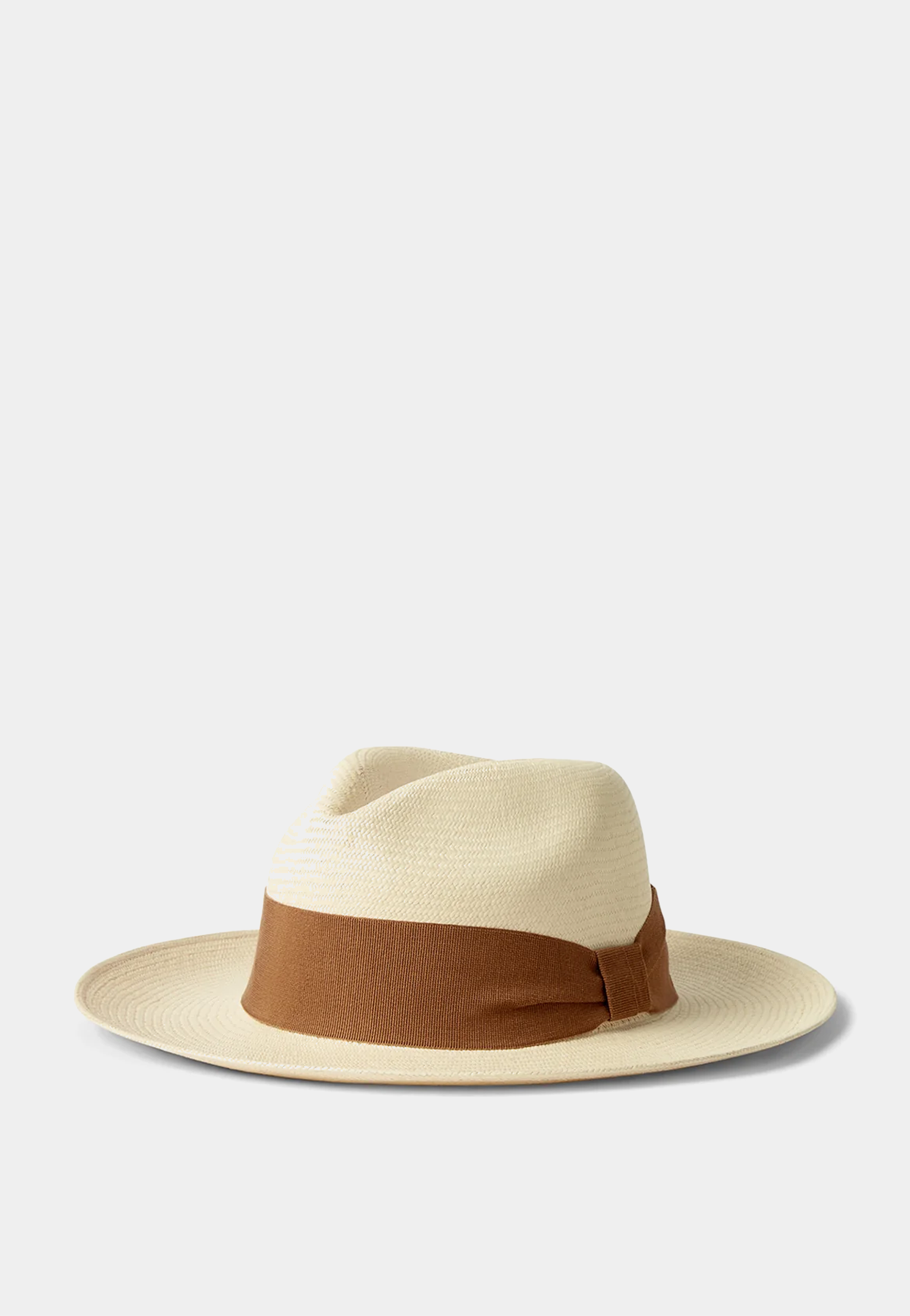 Frescobol Rafael Panama Hat Wide Ribbon Terracotta- Brown