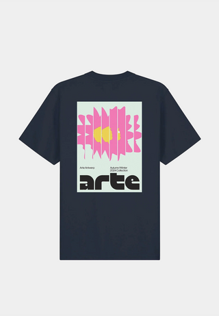 Arte Flower Poster T-shirt Navy