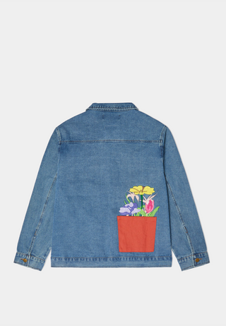 Kidsuper Studios Flower Pots Denimn Jacket Blue