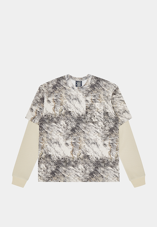 BBC Fur Print Mock Sleeve T-Shirt Multi