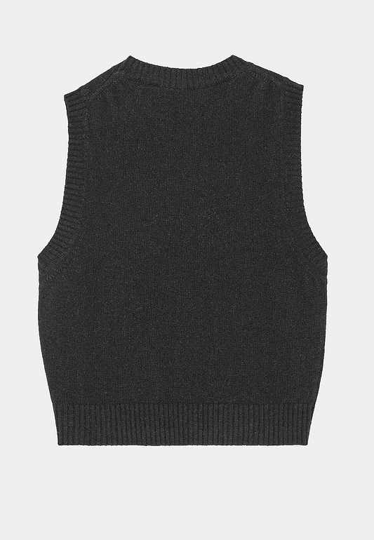 Ganni Graphic O-Neck Vest 099 - Black