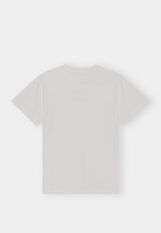 Ganni Thin Jersey Relaxed O-neck T-shirt 151 - Bright White