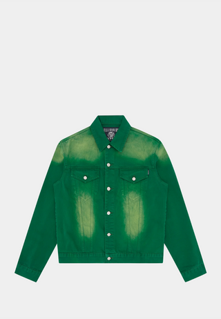 Bbc Garment Dyed Denim Jacket Green