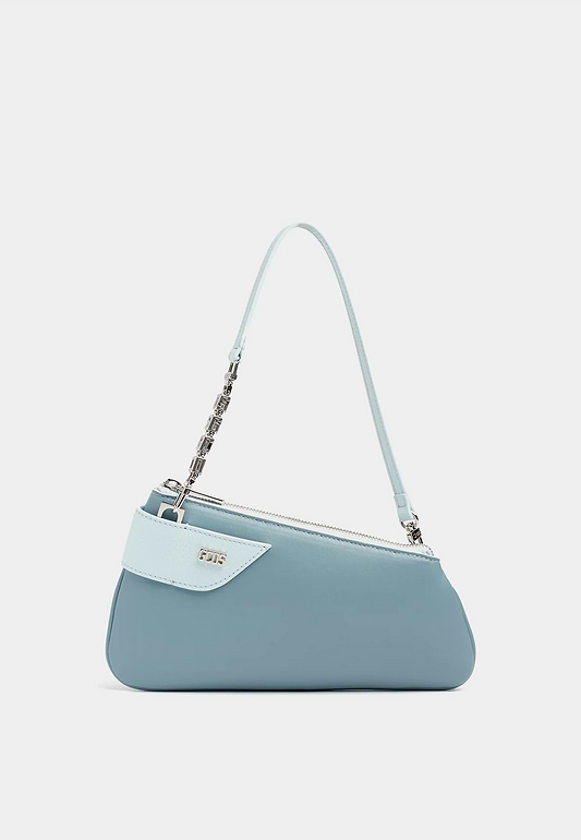 Gcds Comma Notte Leather
Bag Baby Blue