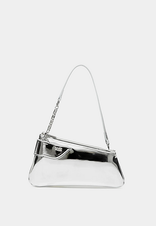 Gcds Comma Notte Mirror
Bag Silver