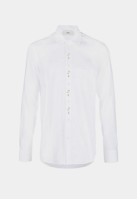 Gmbh Aaren Tencil Shirt With Hardware White