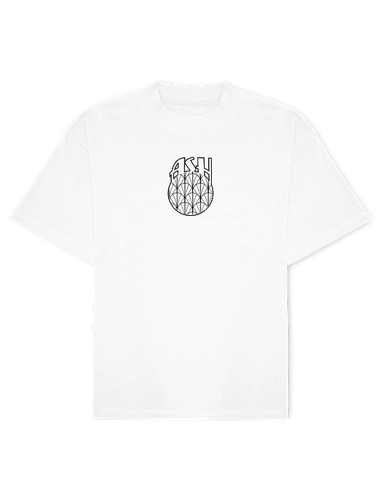 Ashluxe stitched Emblem T-shirt  White