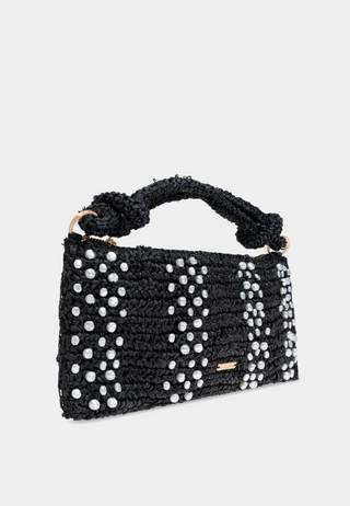 Cult Gaia Hera Nano Shoulder Bag Black/Pearl