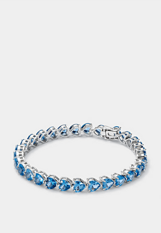 Hatton Labs Heart Tennis Bracelet Blue