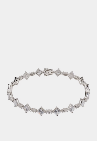 Hatton Labs Multi Cut Tennis Bracelet Sterling SilveR