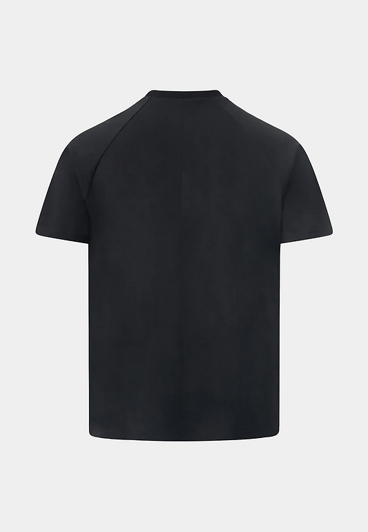 Heliot Emil Raglan Logo T-Shirt Black