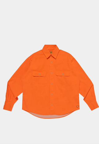 Human Made Twill Work Shirt Orange