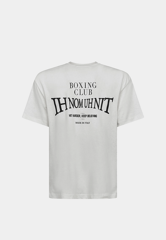 Ih Nom Uh Nit T-Shirt With Boxeur Faded Printed On Front - Boxing Club On Back Off White