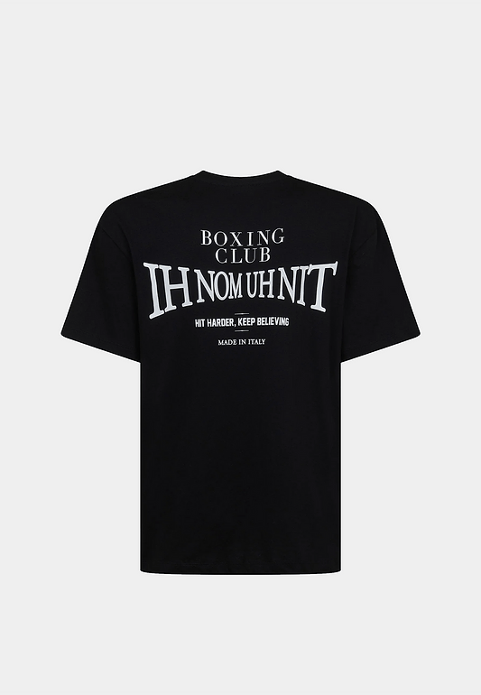 Ih Nom Uh Nit T-Shirt With Boxeur Faded Printed On Front - Boxing Club On Back Black