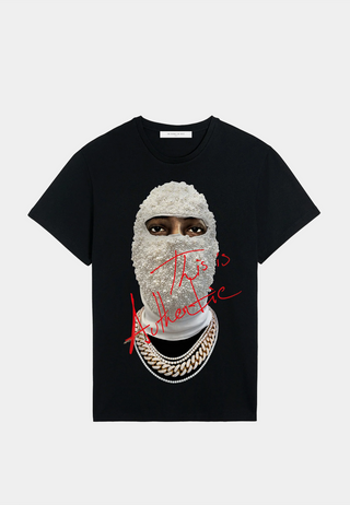 Ih Nom Uh Nit T-Shirt With Mask Future Print On Front -
Logo On Back Black