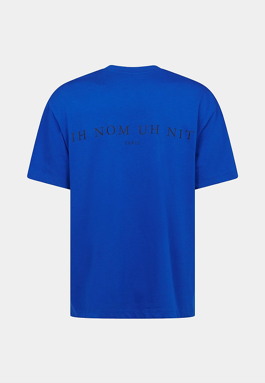 Ih Nom Uh Nit T-Shirt With Mask Future Print On Front -
Logo On Back Royal Blue