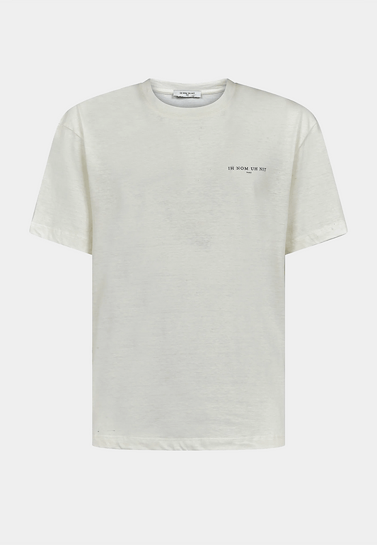Ih Nom Uh Nit T-Shirt With Small Logo On Front Match Print On Back Off White