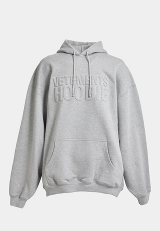 Vetements Illusion Logo Hoodie Grey Melange