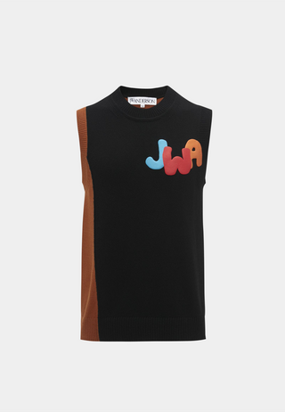 Jw Anderson Jwa Two Tone Vest Black/Brown