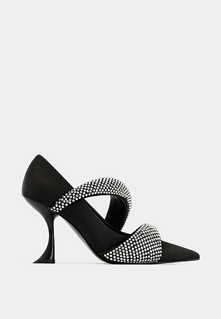 Jw Pei Sara Artificial Crystal Pumps - Black